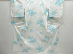 未使用品　駒絽枝花模様小紋着物